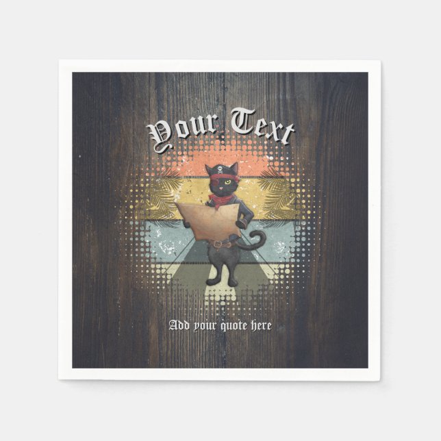 Kitty Buccaneer's Sunset Quest  Napkin (Front)