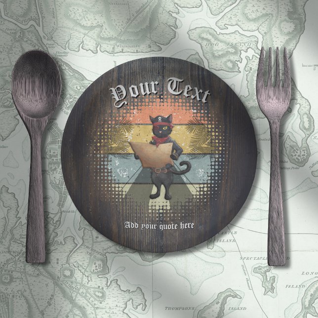 Kitty Buccaneer's Sunset Quest  Paper Plate (Kitty Buccaneer's Sunset Quest Paper Plate)