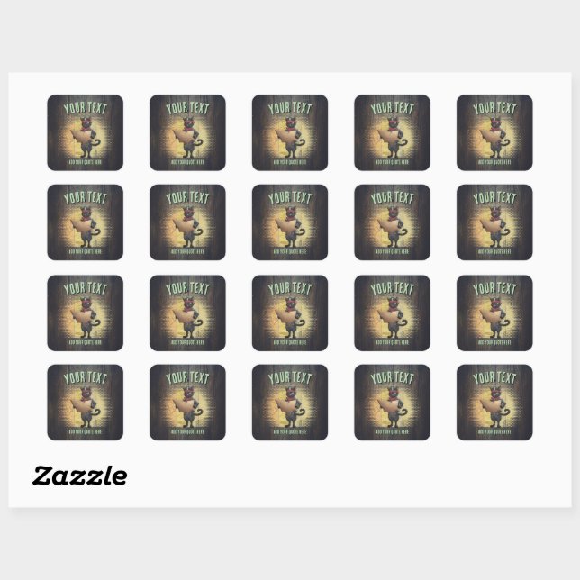 Kitty Buccaneer's Sunset Quest Square Sticker (Sheet)