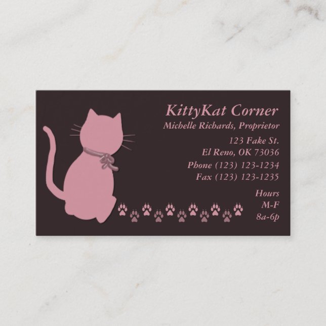 Kitty Business Cards (Front)