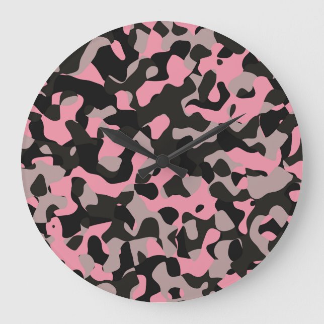 Kitty Camo Large Clock (Front)
