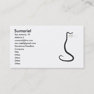 Kitty Card. Business Card