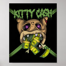 Kitty Cash Money Cat Graffiti