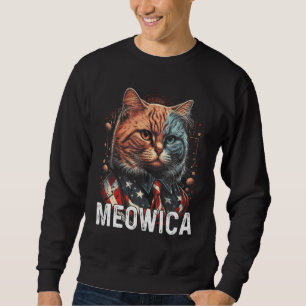 Kitty Cat 4th Of July Meowica USA Patriotic Indepe Sweatshirt