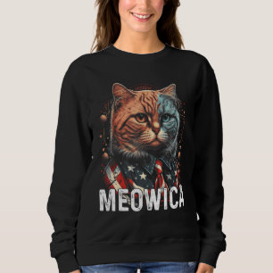 Kitty Cat 4th Of July Meowica USA Patriotic Indepe Sweatshirt