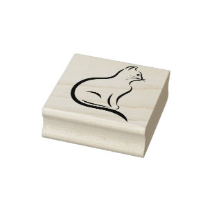 kitty cat art stamp
