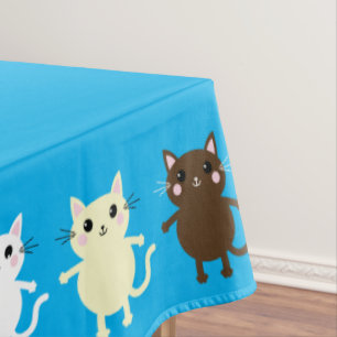 Kitty Cat Birthday Party Kids Tablecloth