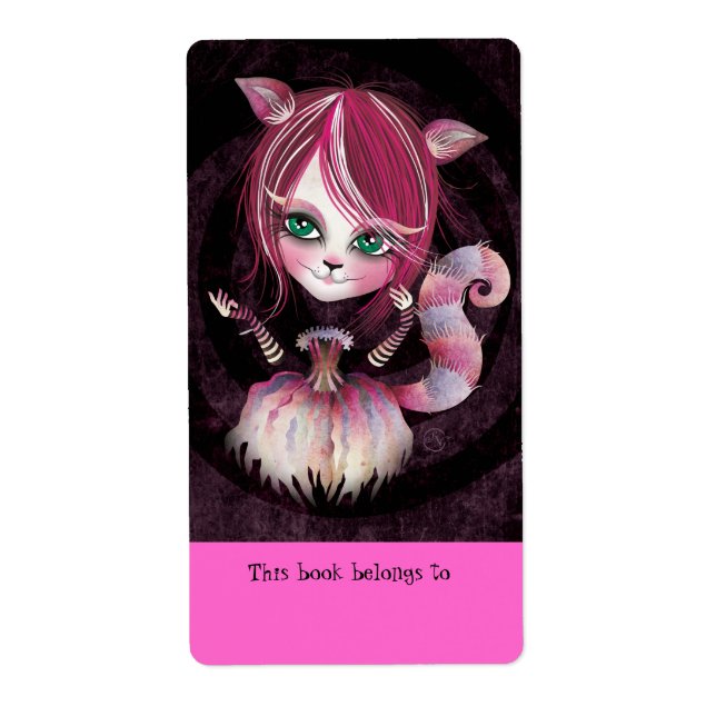 Kitty Cat Bookplate Labels (Front)