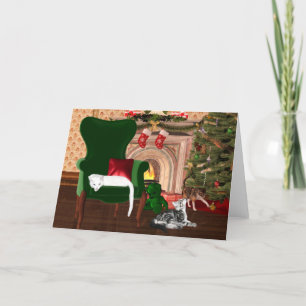 Kitty Cat Christmas Holiday Card