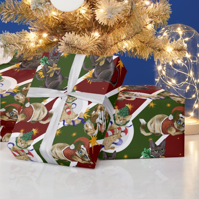 Kitty Cat Christmas Wrapping Paper (Holidays)