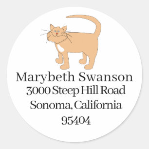 Kitty Cat Classic Round Sticker