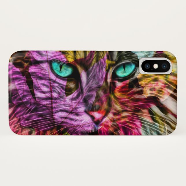 Kitty Cat Colourful Artsy Design Case-Mate iPhone Case (Back (Horizontal))
