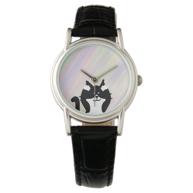 Kitty Cat Covering Ears with Background Watch (Front)