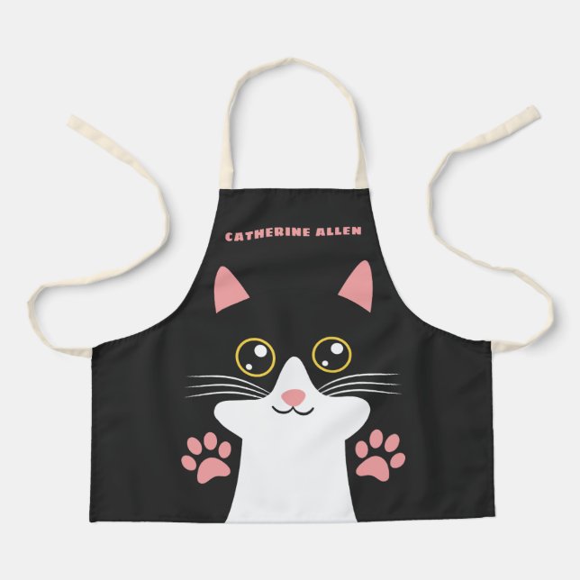 Kitty Cat Cute Children's Art & Cooking Apron (Front)