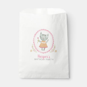 Kitty Cat Cute Pink Girl Birthday Party Favour Bag