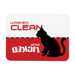 Kitty Cat Dishwasher Magnet - Licked Clean