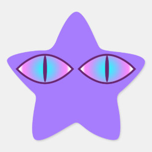 Kitty Cat Eyes Star Sticker