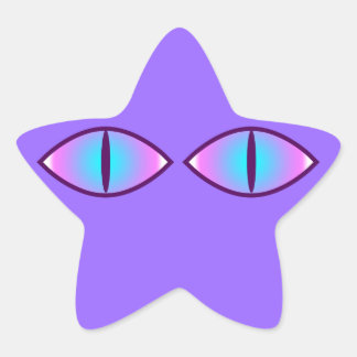 Kitty Cat Eyes Star Sticker