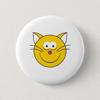 Kitty Cat Face 6 Cm Round Badge