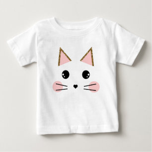 Kitty Cat Face Baby T-Shirt