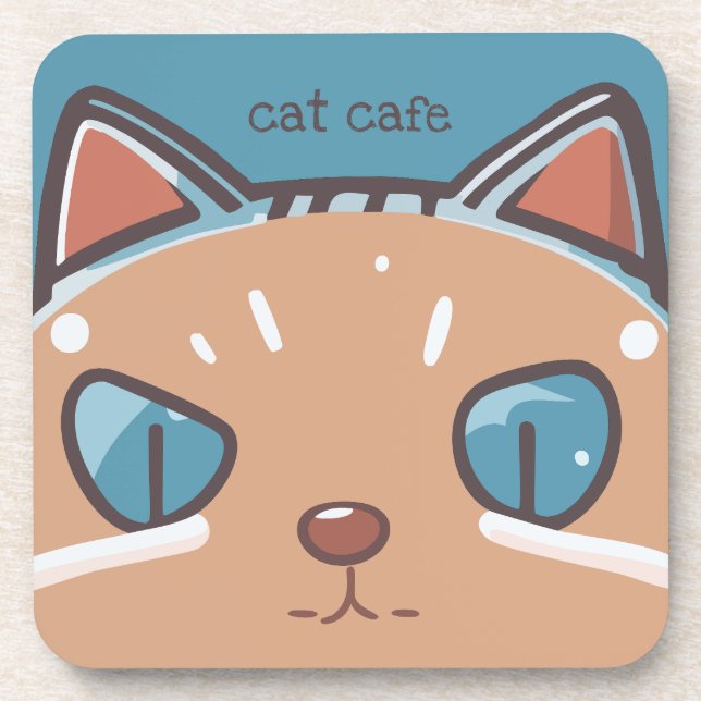 Kitty Cat Faced Coaster (Front)