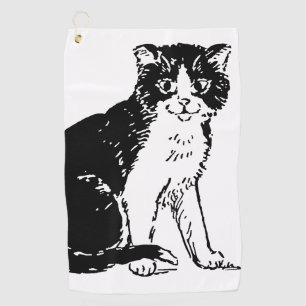 Kitty Cat Fine Art Golf Towel
