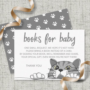 Kitty Cat Gender Neutral books for baby ticket Enclosure Card