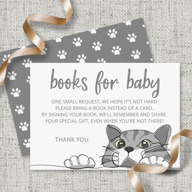Kitty Cat Gender Neutral books for baby ticket Enclosure Card (Creator Uploaded)