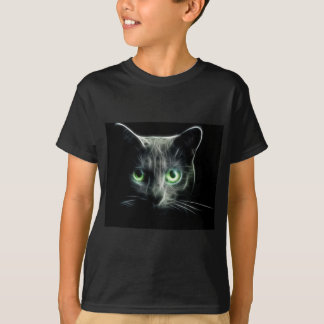 Kitty cat glowing green eyes T-Shirt