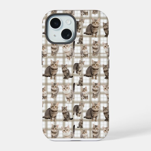 Kitty Cat iPhone 15 Phone Case (Back)