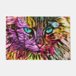 Kitty Cat Kitten Artsy Design Doormat