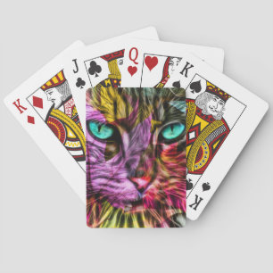 Kitty Cat Kitten Artsy Design Playing Cards