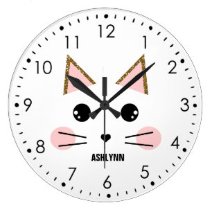 Kitty Cat Large Clock