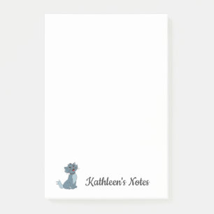 Kitty Cat Love Notes   Customise Text   Grey Kitty