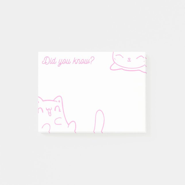 Kitty Cat Lunch Box Note Pad - Post-it Notes (Front)