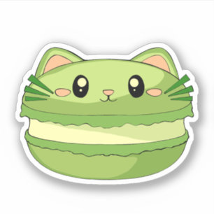 Kitty Cat Matcha Macaron