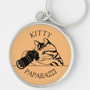 Kitty Cat Paparazzi -Photographer  Keychain