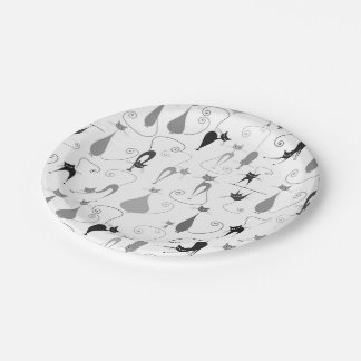 Kitty Cat Pattern Paper Plate