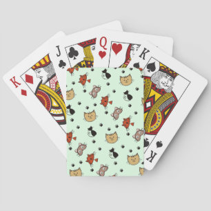 Kitty Cat Pattern Playing Cards