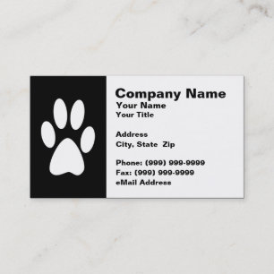 Kitty Cat Paw Print Business Card