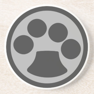 Kitty Cat Paw Print Coaster