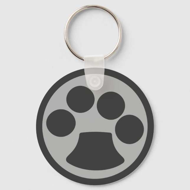Kitty Cat Paw Print Key Ring (Front)
