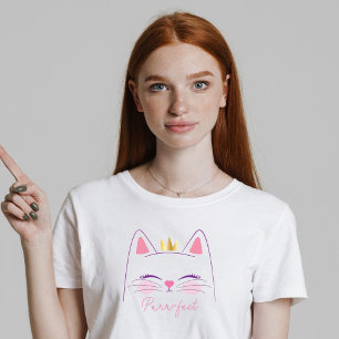 Kitty Cat Pink and Gold Birthday Party  T-Shirt