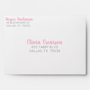 Kitty Cat Pink Cute Birthday Party Envelope