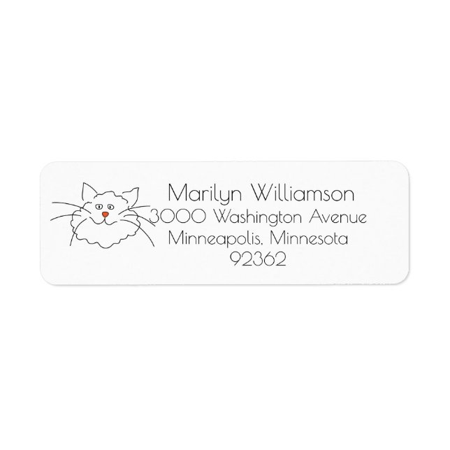 Kitty Cat Return Address Label (Front)
