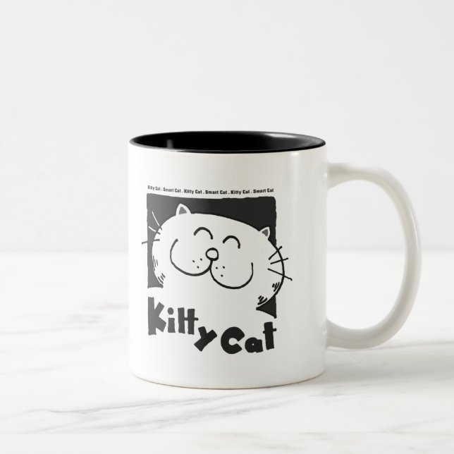 Kitty Cat - Smart Cat Two-Tone Coffee Mug (Right)