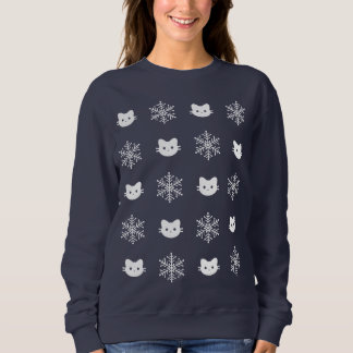 Kitty Cat Snowflake Christmas Sweatshirt