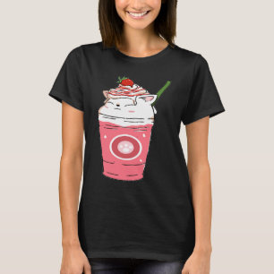 Kitty Cat Strawberry Smoothie T-Shirt