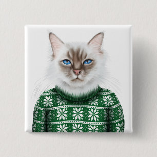 Kitty Cat Sweater 15 Cm Square Badge
