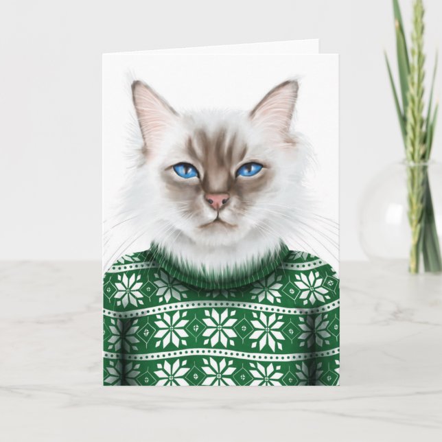 Kitty Cat Sweater Card (Front)